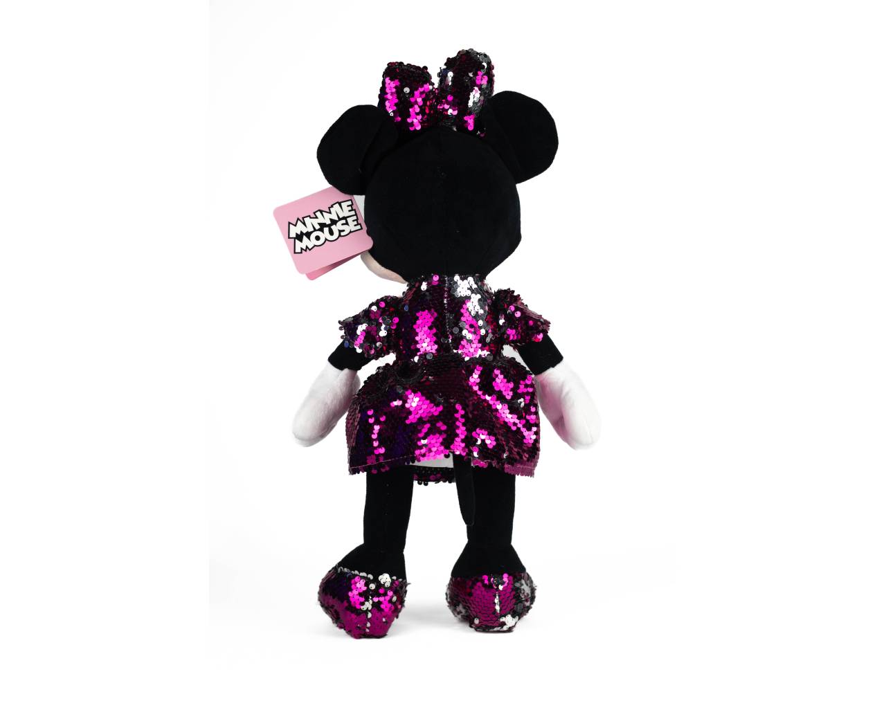 MUÑECO DE PELUCHE MINNIE LENTEJUELA ROSA
